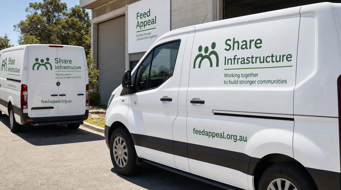 A newly funded delivery van equipped with commercial cooling for food rescue